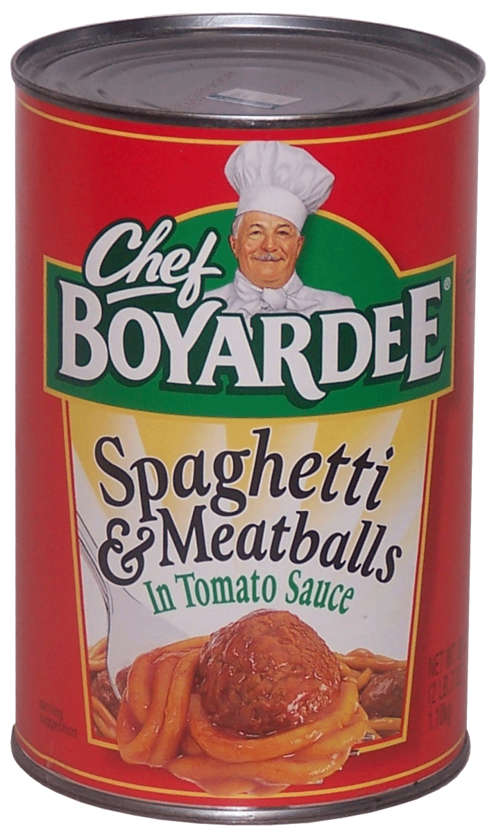Chef Boyardee&nbsp;&nbsp;spaghetti & meatballs in tomato sauce Full-Size Picture